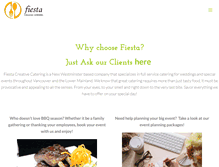 Tablet Screenshot of fiestacreativecatering.com